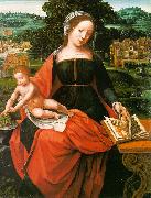 MASTER of Female Half-length Madonna and Child s oil on canvas